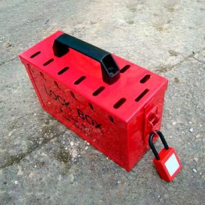 Boîte de consignation rouge - Anse ergonomique