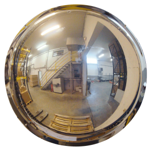 Miroir industriel demi-sphère optique Polymir® pour installation murale