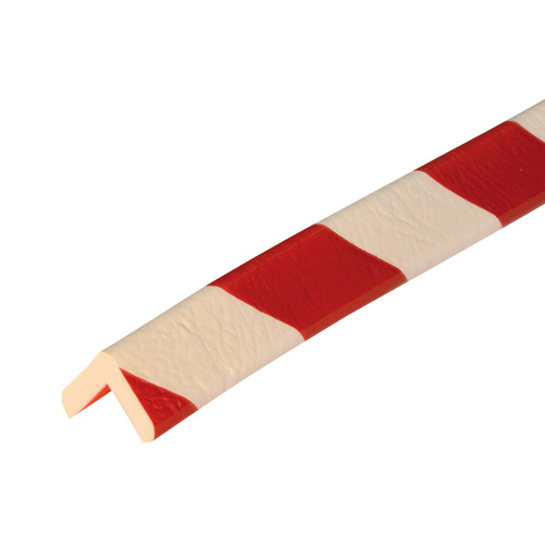 Butoir de protection d'angles aimanté type E blanc rouge