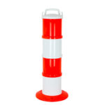 Balise classique orange fluor blanche