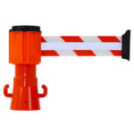 Dérouleur de sangle rouge-blanc retro-réfléchissant