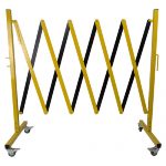 Barrière extensible droite noir jaune