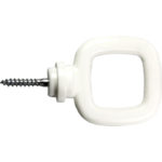 Crochet à vis fermé blanc