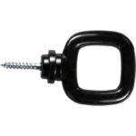 Crochet à vis fermé noir