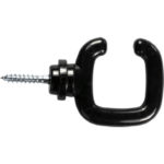 Crochet à vis ouvert noir