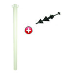 Poteau PVC à planter sol blanc