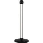 Poteau socle portable gris aluminium