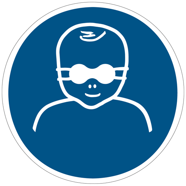 Protection opaque des yeux obligatoire pour les enfants en bas âge