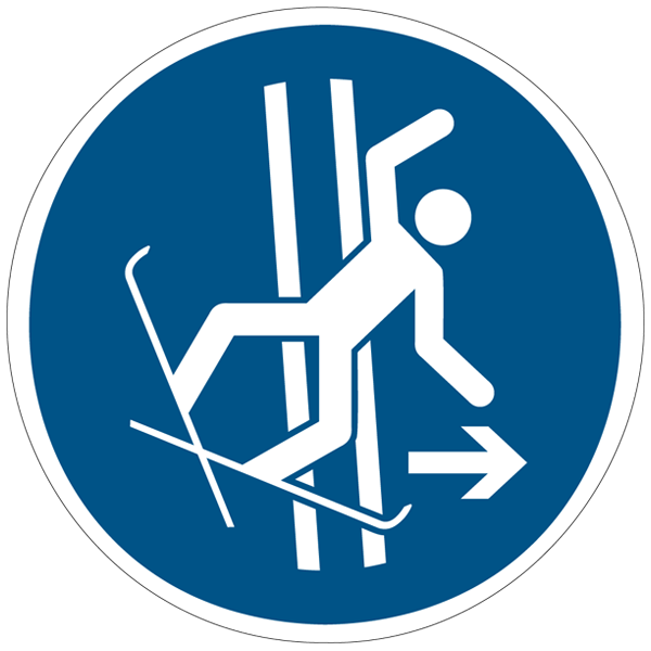 Quitter immédiatement la piste de remontée en cas de chute