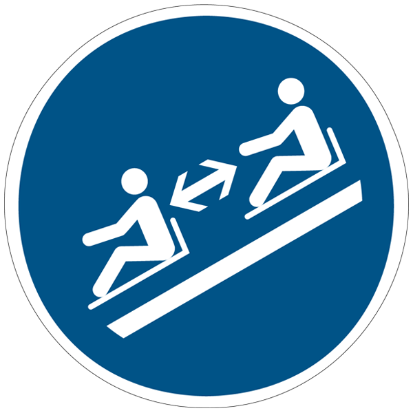 Garder une distance entre les luges