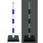 Poteau PVC base 3kg bleu photoluminiscent