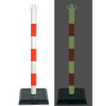 Poteau PVC base 3kg orange photoluminiscent