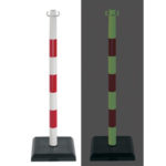 Poteau PVC base 3kg rouge photoluminiscent