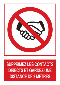 Panneau No Contact Covid CH200F