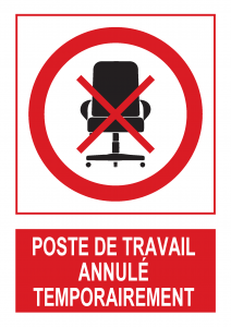 Panneau No Contact Covid CH207F