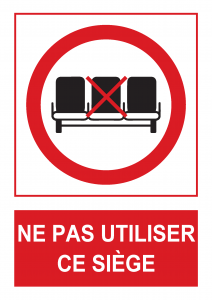 Panneau No Contact Covid CH208F