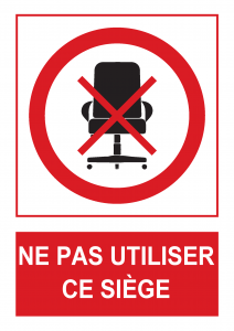 Panneau No Contact Covid CH209F