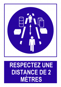 Panneau respect distance CO201F
