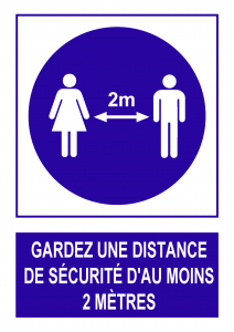 Panneau respect distance CO203F