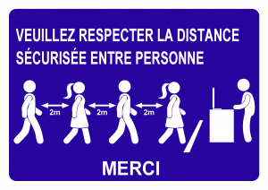 Panneau respect distance CO504F