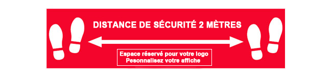 Exemple de signallisation rectangulaire avec espace réservé pour logo société
