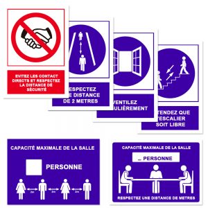 affiches prévention mesures sécurité covid
