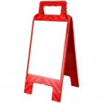 Chevalet effaçable blanc-support rouge